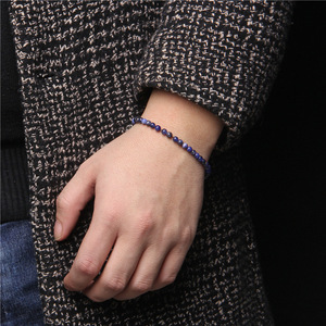 Bracelet réglable en cordon ciré avec perles de jade naturel multicolores, bijou de poignet fin vintage unisexe en pierre de guérison minimaliste - Product Image 2