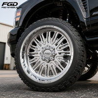 Nouvelles jantes de camion forgées en alliage d'aluminium poli à déport profond 8x139.7 8x165.1 26x14 26x16 28x16 30x16 pour CHEVY GMC 2500