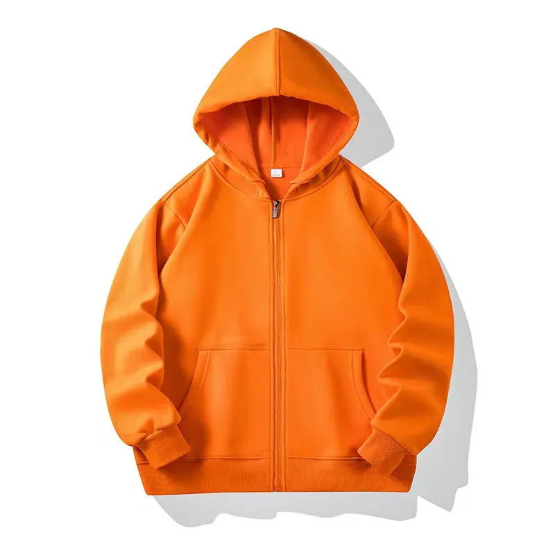 Hoge Kwaliteit Premium Effen Hoodies Met Rits