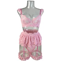 Commerce chaud sous-vêtements sexy en dentelle de haute qualité, petit buste doux, grand look, soutien-gorge de rassemblement, chaussette, anneau de jambe