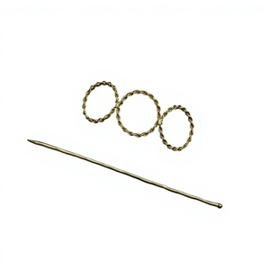 Élégantes pinces et barrettes à cheveux en laiton doré géométrique pour femmes et filles - Idéales pour bal de promo, enterrement de vie de jeune fille, Noël - Product Image 6