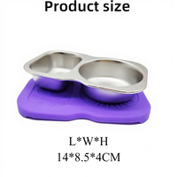 Récipients à collation en acier inoxydable avec couvercles en silicone Petits récipients de stockage des aliments réutilisables Couvercles en silicone Boîte à lunch Bols
