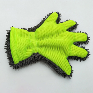 Gants de lavage de voiture Fulede 28x24,5 cm en polaire épaisse avec maille sandwich pour le nettoyage automobile et domestique - Product Image 2