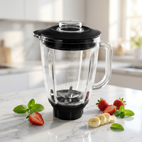 Pièces de rechange pour blender, pot en verre de remplacement 1,25 L, verre sodocalcique Mixtech, pièces détachées résistantes à la chaleur, durables, cuisine, OEM, vente en gros