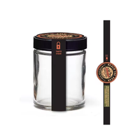Rouleau de logo personnalisé imprimé Autocollants adhésifs brillants pour bouteilles en verre Étiquettes pour bocaux de miel de confiture de biscuits