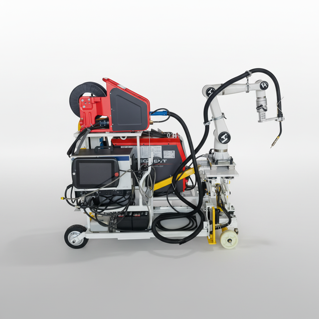 Han's Robot 6-Axis 5kg Payload Cobot Robot Arm with Welding Torch and PLC & Gearbox 1kW 220V/380V for MIG Welding in Stock