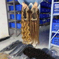 Vente en gros Hd Transparent Full Lace Front Wig Perruques de cheveux humains brésiliens bruts, V Part 360 Lace Frontal Perruques de cheveux humains Tag