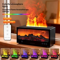 Diffuseur d'arômes dynamique 3D avec simulation de cheminée, humidificateur à flamme télécommandé, 200 ml, USB, pour bureau et hôtel