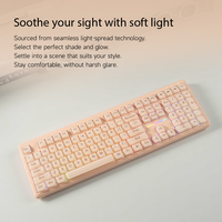 New 108-Space RGB USB-C Wireless ABS Plastic Hot-Swap Projection Keyboard Spherical Keycaps 19-Key Anti-Ghosting Membrane