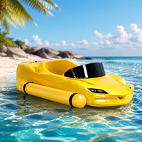 Bateau de loisirs marin robuste et étanche en fibre de verre anti-usure avec moteur 2 temps pour SUP et karting nautique