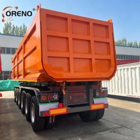 Semi-remorque benne basculante à suspension mécanique en acier au carbone Fuwa Axle 80 tonnes pour le transport de matériaux en vrac dans les mines d'Amérique du Sud
