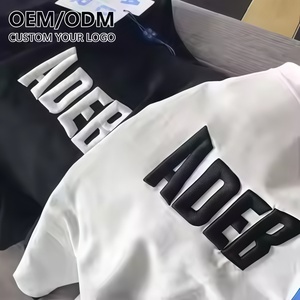 Camisetas de Marca de Lujo para Hombre, de Manga Corta, con Logotipo Personalizado en Relieve, Impresión Ecológica, Transpirables, Estilo Urbano, Impresión por Transferencia de Calor - Product Image 4