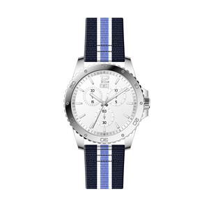 Unisex Quartz <b>Watch</b> with Metal <b>Case</b> and Colorful Nylon Strap, Fashion Casual Design for Street, Party and Daily Social Wear. - Product Image 1