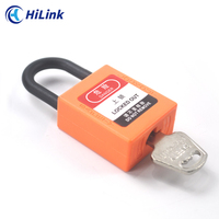 Cadenas de sécurité LOTO haute sécurité OEM Orange industriel 25mm à manille courte en nylon avec clé principale