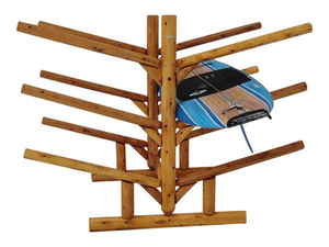 Vente à chaud Accueil Garage Support de rangement <span class=keywords><strong>extérieur</strong></span> Assemblage facile Bois massif Bas 6 places Kayak ou SUP Rack - Product Image 3