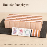 Tuiles de Mahjong américaines en acrylique gravées sur mesure de luxe, lourdes, pour soirée de jeu en famille, cadeau de fête