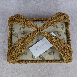 Lit pour chat en saule fait main, nid pour animaux en osier naturel tressé, utilisation intérieure, respirant, écologique, style animalier, coussin lavable - Product Image 3