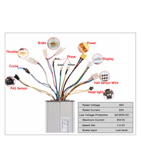 Kit de conversion pour vélo électrique, gros pneus, 20, 26 pouces, 20x4, 24x4, 500w