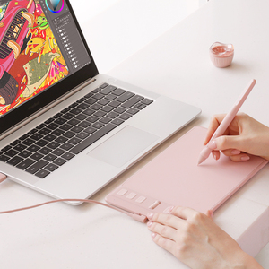 Huion Bảng Vẽ Kích Thước Nhỏ Máy Tính Bảng Vẽ Đồ Họa Điện Tử Kỹ Thuật Số 2 Màu Đen Hồng 6,3*3.9Inch H641P - Product Image 1