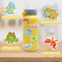 Autocollants de dinosaures pour enfants, autocollants en vinyle imperméables pour bouteilles d'eau, ordinateurs portables, cadeaux de fête, cadeaux d'anniversaire