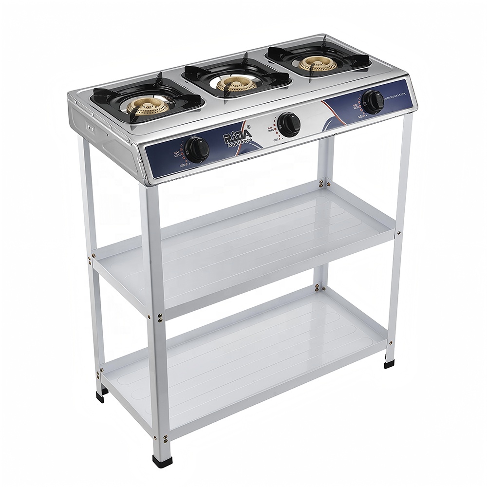 Double Ring Burner Cast Iron Gas Cooktop, LPG/NG