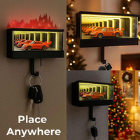 Meilleure vente transfrontalière : Porte-clés de garage en plastique Infinity, porte-clés mural moderne et minimaliste à thème de Noël avec boucle