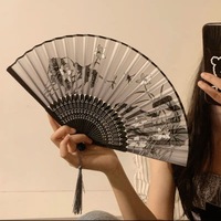 Nouveau éventail pliant en bambou de style chinois, accessoire photo et d'accompagnement pour la danse classique, conçu pour les sites scéniques d'inspiration antique, vente en gros