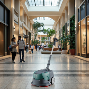 Nettoyeur de sol électrique mini CleanHorse K1 à fonctionnement rapide, poids 10 kg, pour le nettoyage des sols imperméables et des sols en époxy - Product Image 2