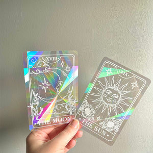 การ์ดพิมพ์ลายตามสั่ง การ์ดคำยืนยันคำพูดสร้างแรงบันดาลใจเคลือบทองคำ การ์ดทาโรต์ - Product Image 1