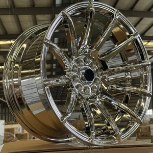 Mâm xe hợp kim mạ crôm cao cấp, thiết kế lõm sâu, đa chấu, kích thước 17 inch, lỗ bắt ốc 5x100 và 5x114.3, dùng để độ xe hơi - Product Image 1