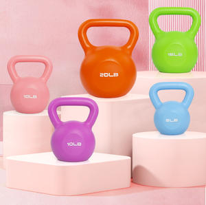 Kadın spor salonu Fitness <span class=keywords><strong>Kettlebell</strong></span> 5LB 30LB çimento renkli çimento ağırlığı için antreman toptan - Product Image 2