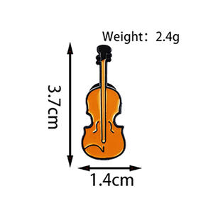 ชุดเข็มกลัดเคลือบลายเครื่องดนตรีแบบกำหนดเอง น่ารัก รูปกีตาร์ เบส เชลโล ไวโอลิน สำหรับคนรักดนตรี ของขวัญเครื่องประดับ - Product Image 5