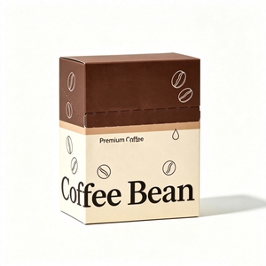 Caja de Papel Kraft para Granos de Café Premium Personalizada, Impresión Offset y Logotipo en Relieve, Cajas de Empaque para Bebidas de Té con Línea de Perforación - Product Image 1