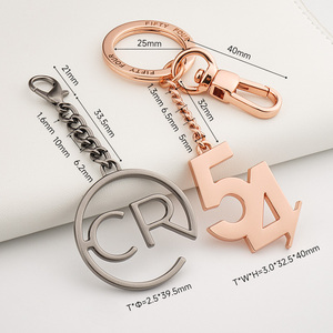 Customize Gold Metal Bag Charm with <strong>Snap</strong> <strong>Hook</strong> for Handbags - Product Image 6