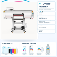 L'imprimante d'écran UV DTF Premium A1 prend en charge la feuille UV DTF pour les autocollants à effet de broderie 3D Dimension d'impression numérique 600mm
