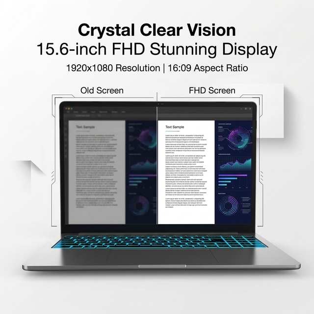 OEM/ODM Service 15.6inch AMD Ryzen 5 5500U Processor with Fingerprint Unlocking Function A-shaped Metal Business Laptop Computer