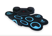 Petit ensemble de batterie en silicone MD668 pour enfants, kit de batterie enroulable, batterie électronique