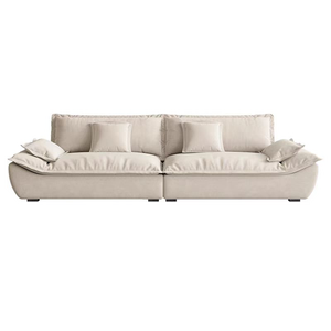 Ensemble de canapé modulaire contemporain minimaliste canapé confortable pour salon couleur unie cuir véritable pour villas - Product Image 1