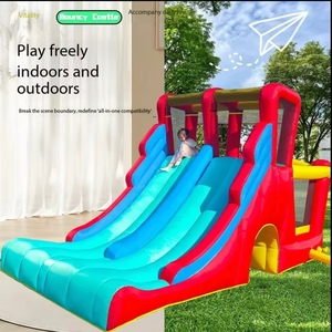 <span class=keywords><strong>Castillo</strong></span> Inflable con Tobogán, Tela Oxford Ecológica, Uso Doméstico, para Niños, con Capacidad para 4-5 Niños - Product Image 1