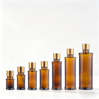 Nouvel emballage cosmétique, flacon diffuseur d'huile essentielle en verre ambré de 5 ml, 10 ml, 15 ml, 20 ml, 30 ml, 50 ml, 100 ml, flacon vide pour échantillon de parfum
