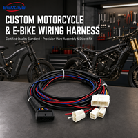 Harnais de câblage électronique personnalisés BeiXing avec isolation en PVC, indice de protection IP67, âme en cuivre pour motos et vélos