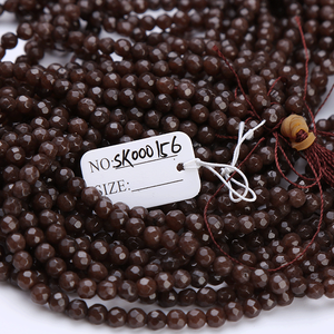 Perles naturelles de haute qualité 2660 Perles en vrac Œil de chat Corail Jade Bleu Vert Orange Rouge Blanc Gris Haute brillance Traitées thermiquement 8mm - Product Image 3