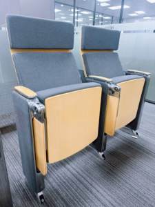 Kursi Auditorium Bioskop Modern HOZE HS-1223S dengan Fungsi Multimedia, Ruang Rapat, Papan Tulis, Tempat Duduk Berbaris, Furnitur Teater - Product Image 2