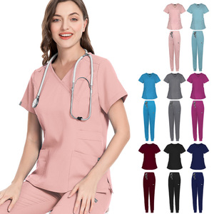 High Quality Unisex Nursing Uniform <b>Sets</b> for Hospital Scrubs Polyester/Rayon/Spandex Blend Woven Fabric <b>Doctor</b> Top Pants - Product Image 2