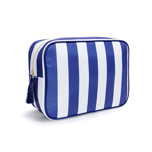 DIY Embroidery Cabana Stripe Women <strong>Men</strong> Printed <strong>Toiletry</strong> <strong>Bag</strong> Travel Makeup <strong>Bag</strong> Waterproof Nylon Beach Pouch Striped Cosmetic <strong>Bag</strong> - Product Image 2