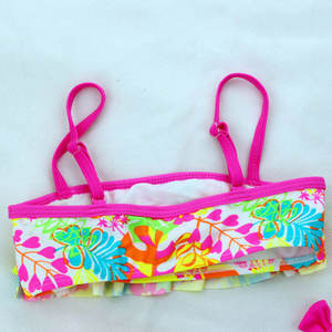 Ventes en gros de maillots de bain bikini pour filles, 2 pièces, imprimé à carreaux, coloré, 100% polyester, respirant, imperméable, anti-UV, sur mesure - Product Image 6