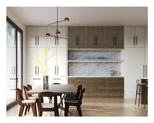 <strong>American</strong> <strong>Style</strong> Lacquer Styling Door <strong>Panel</strong> Cupboards Kitchen Island Storage Kitchen Cabinet Design - Product Image 5