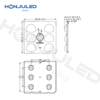 HONJU Lentille LED SMD en gros à haute transmission anti-UV pour module de projecteur, de murale et de plafonnier
