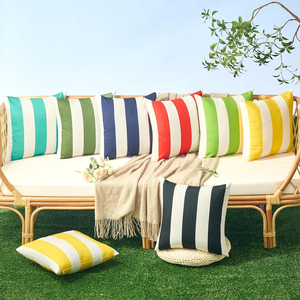 <span class=keywords><strong>Fundas</strong></span> de Cojín Impermeables con Diseño a Rayas para Exteriores, para Jardín, Patio, Sofá, Primavera - Product Image 4