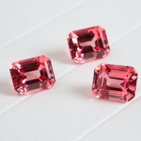 Pierres précieuses Padparadscha Sapp cultivées en laboratoire, 10*8mm, 5 carats, taille octogonale, stock en gros pour la fabrication de bijoux, haute qualité, directement de l'usine